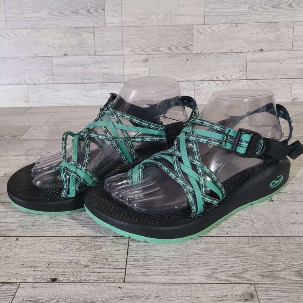 Women's Chacos ZX3 Yampa Classic green Black Open Toe Utility Sandals Size 9
